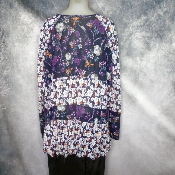 Free People Isabelle Tunic Swing Top Oversized Boho with Fabulous Sleeves - Picture 9 of 13